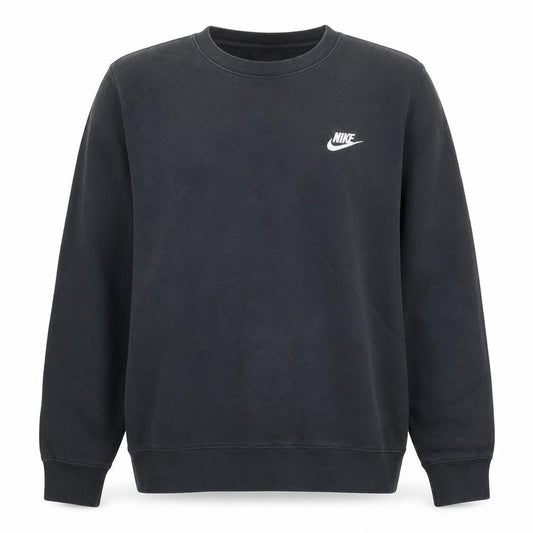 Nike Men's Black L Pullover Sweatshirt Crew Neck Fleece Logo