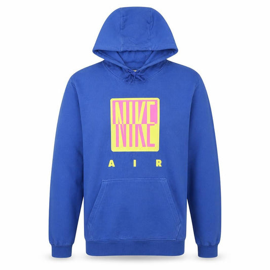 Nike Men's Blue Pullover Hoodie L Graphic Print Sportswear