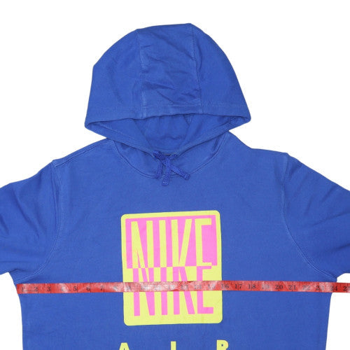 Nike Men's Blue Pullover Hoodie L Graphic Print Sportswear