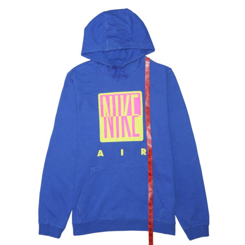 Nike Men's Blue Pullover Hoodie L Graphic Print Sportswear