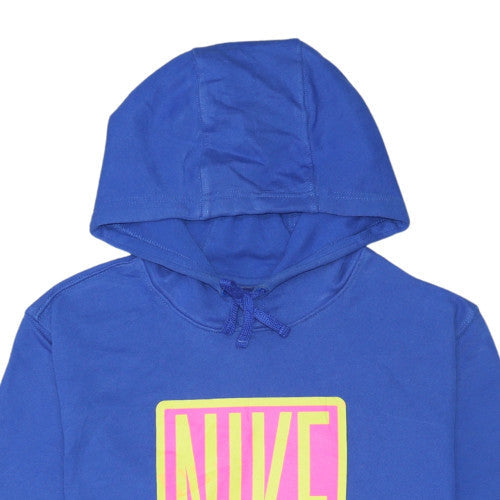 Nike Men's Blue Pullover Hoodie L Graphic Print Sportswear