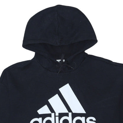 Additional view of Adidas women’s black pullover hoodie, size S, logo print casual