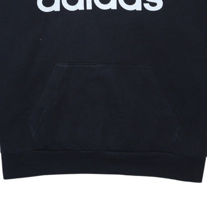 Additional view of Adidas women’s black pullover hoodie, size S, logo print casual
