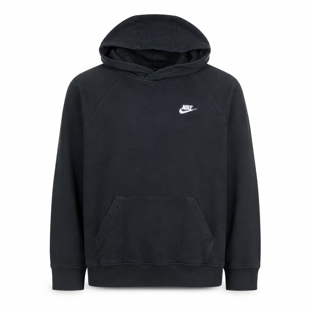 Nike Men's Black Pullover Hoodie M Logo Fleece Sweatshirt