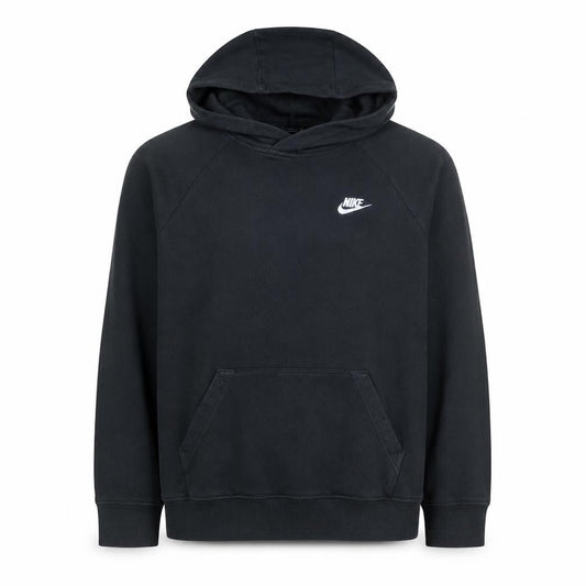 Nike Men's Black Pullover Hoodie M Logo Fleece Sweatshirt