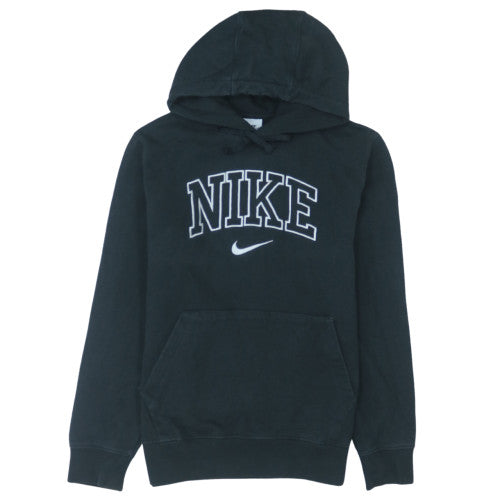 Nike Women's Black Pullover Hoodie Small 100% Cotton Logo Sweatshirt