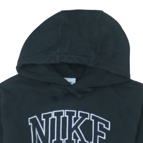 Nike Women's Black Pullover Hoodie Small 100% Cotton Logo Sweatshirt
