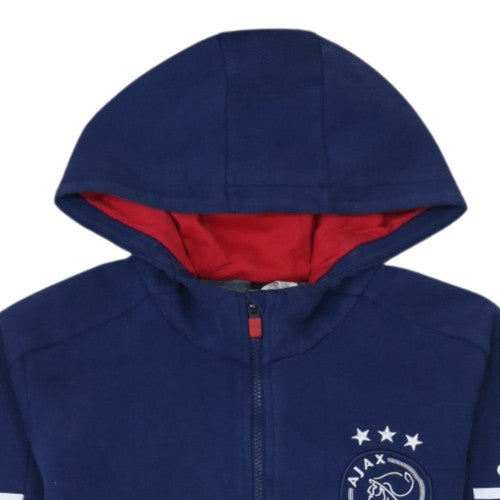 Adidas Ajax Men's Blue Full Zip Hoodie Size 5-6 Teen