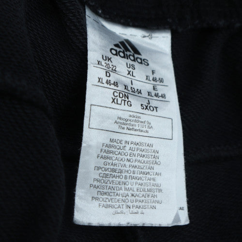 Adidas Womens Black XL Jogger Trousers with Side Stripes