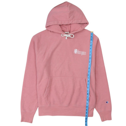 Champion Women Pink Reverse Weave Pullover Hoodie Large Cotton Blend