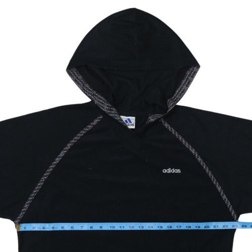 Adidas Womens Black Pullover Hoodie Size M Casual Sportswear
