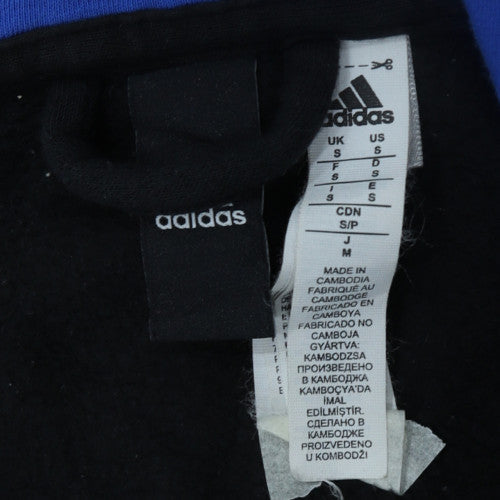 adidas Men Black Full Zip Hoodie M Fleece Sportswear