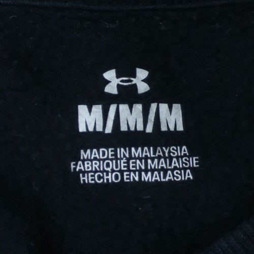 Under Armour Womens Black Medium Pullover Sweatshirt Crew Neck Cotton Blend
