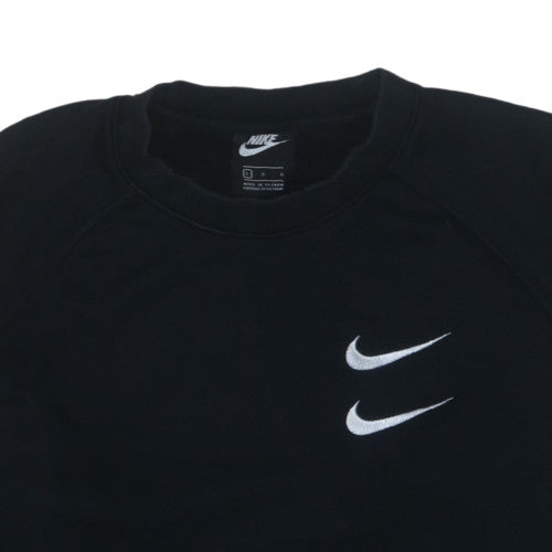 Nike Mens Black L Crew Neck Embroidered Logo Sweatshirt
