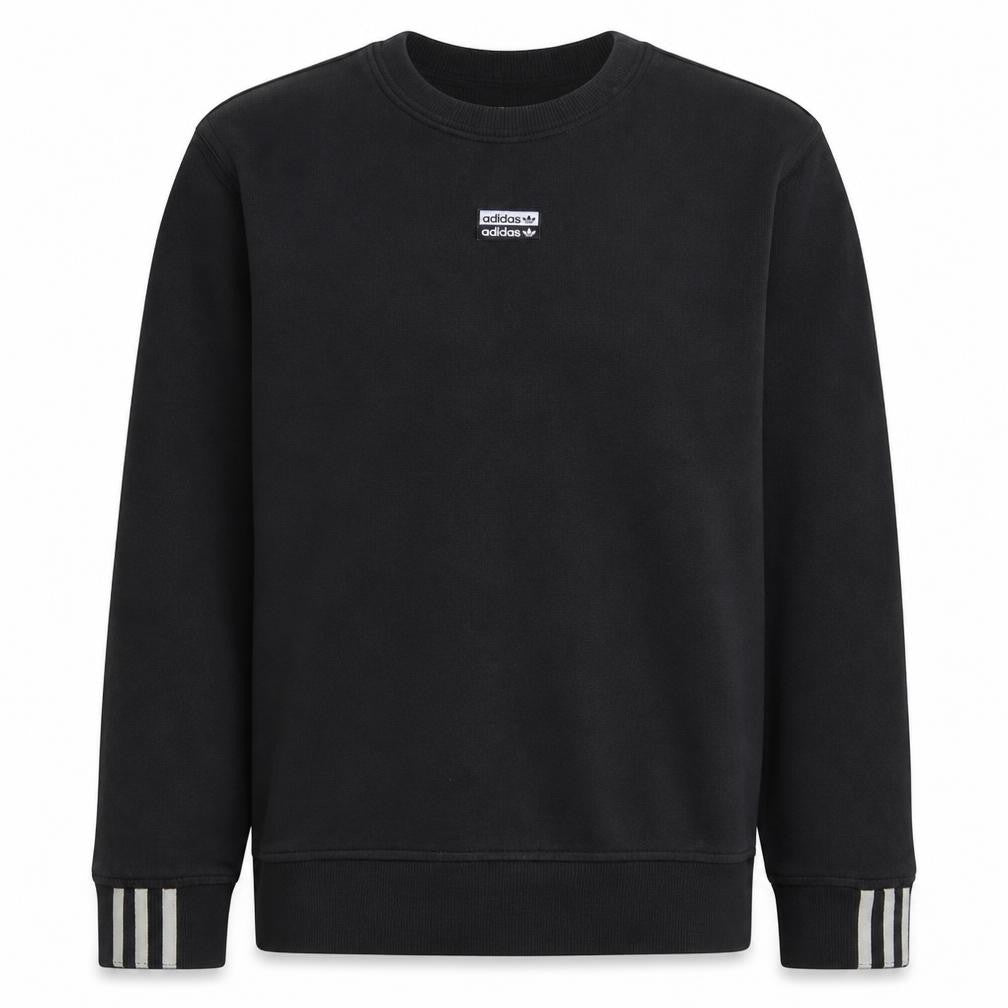 Adidas Men's Black Logo Crew Neck Pullover Sweatshirt Size S