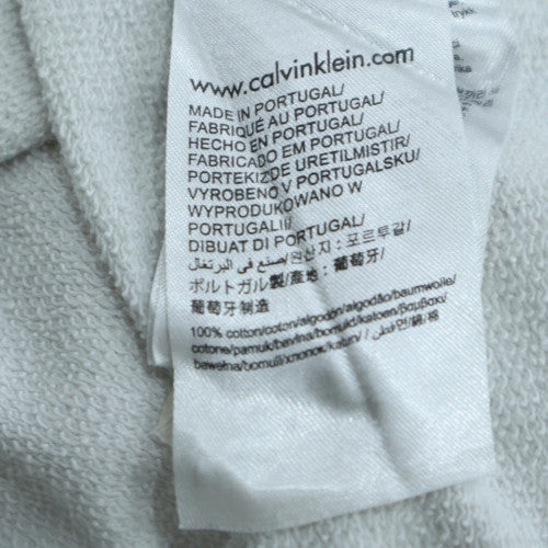 Calvin Klein Jeans Men's White XL Pullover Logo Sweatshirt