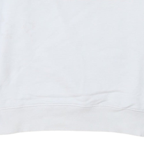 Calvin Klein Jeans Men's White XL Pullover Logo Sweatshirt