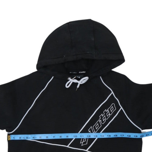 Lotto x Primark Men's Black Pullover Hoodie M Sports Graphic