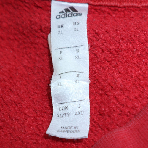 adidas Men's Red XL Pullover Crew Neck Sweatshirt