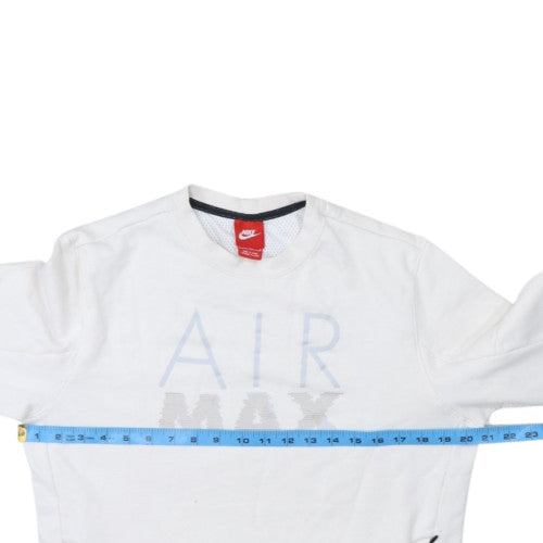 Nike Mens White Air Max Crew Neck Sweatshirt Size M