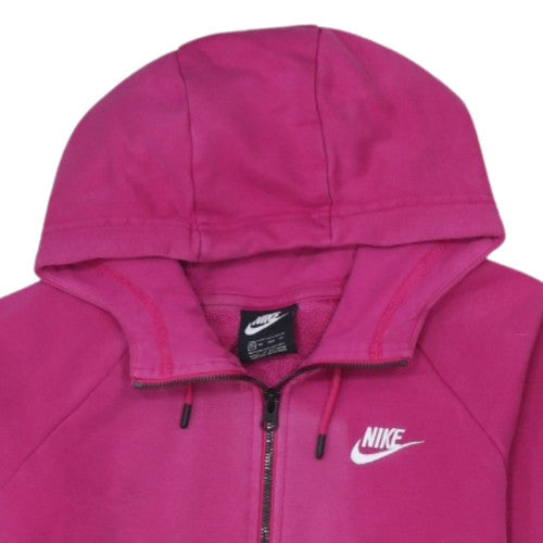 Nike Womens Pink Full Zip Hoodie XS Cotton Blend Casual