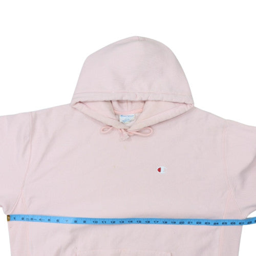 Champion Womens Pink Pullover Hoodie 2XL Reverse Weave Cotton Blend