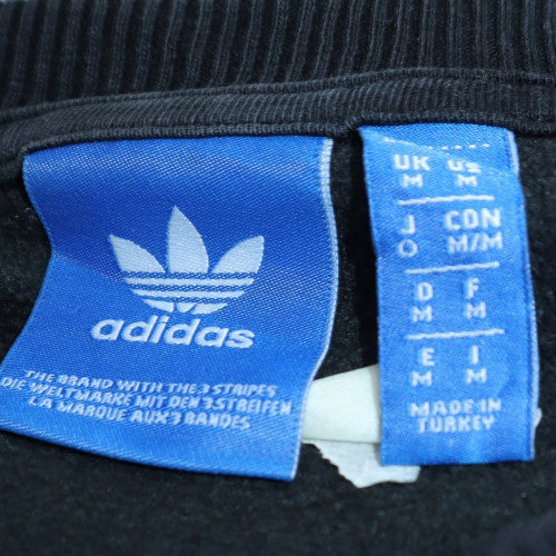 Adidas Men's Black Logo Crew Neck Pullover Sweatshirt M