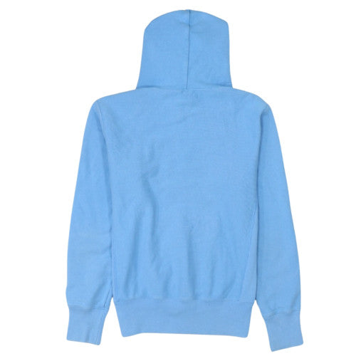 Champion Men's Blue Pullover Hoodie Medium Embroidered Logo Vintage