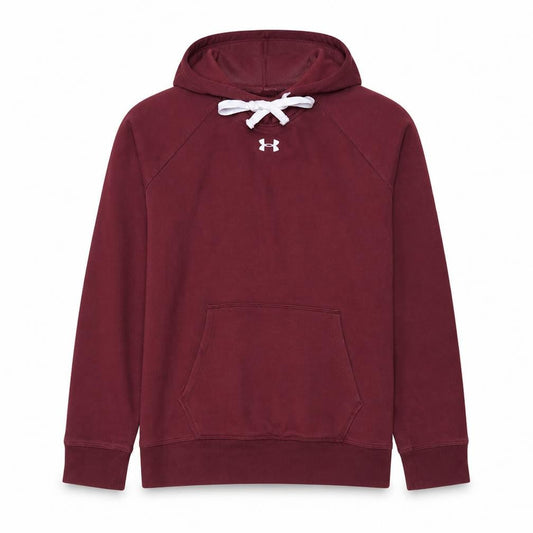 Under Armour Women Burgundy XL Pullover Hoodie Loose Fit Fleece