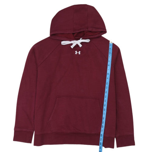 Under Armour Women Burgundy XL Pullover Hoodie Loose Fit Fleece