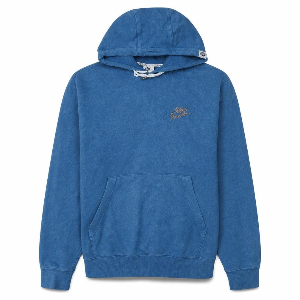 Nike Women's Blue Pullover Hoodie Size M Cotton Blend Sweatshirt