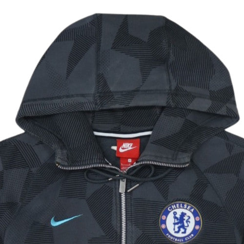 Nike Boys Grey Chelsea FC Full Zip Hoodie Size S - Hooded Sweatshirt