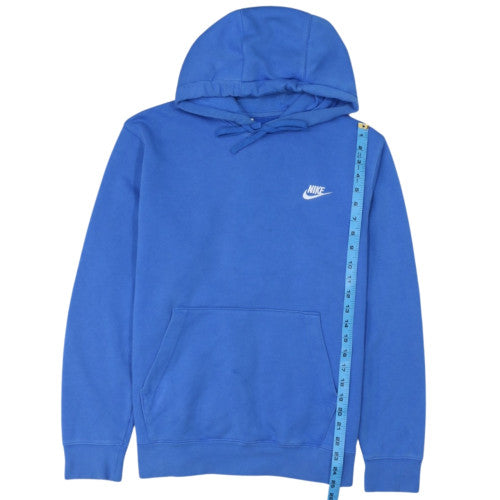 Nike Men's Blue Pullover Hoodie M Fleece Logo Sportswear