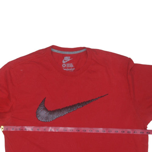 Nike Men's Red XL Regular Fit Crew Neck Sports T-Shirt