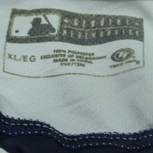 Majestic Men’s Blue Mariners Baseball Jersey V-Neck T-Shirt XL