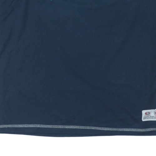 Majestic Men’s Blue Mariners Baseball Jersey V-Neck T-Shirt XL