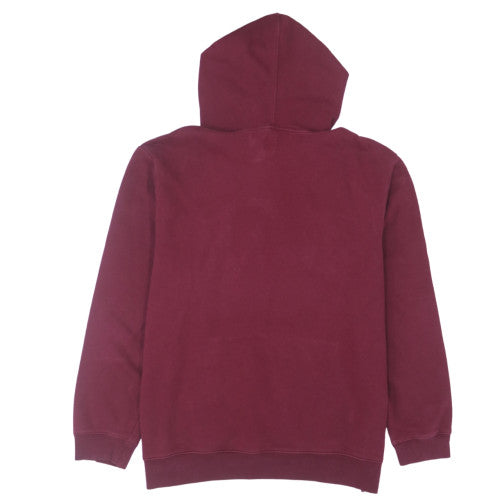 GAP Mens Burgundy Pullover Hoodie XL Cotton Blend Logo Sweatshirt