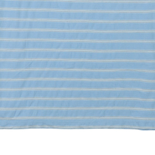 Columbia Men's Blue Striped Cotton Polo Shirt Size L