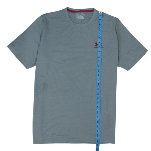 Under Armour Men's Grey HeatGear Loose Fit Crew Neck T-Shirt XL