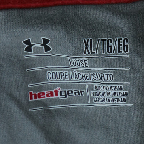 Under Armour Men's Grey HeatGear Loose Fit Crew Neck T-Shirt XL