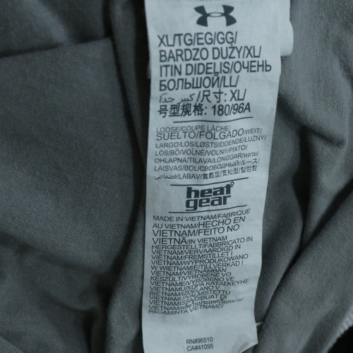 Under Armour Men's Grey HeatGear Loose Fit Crew Neck T-Shirt XL