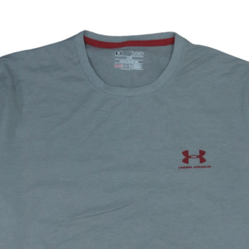 Under Armour Men's Grey HeatGear Loose Fit Crew Neck T-Shirt XL