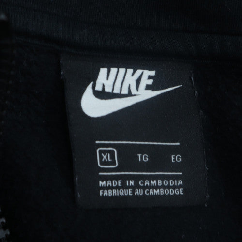 Nike Men's Black XL Full Zip Hoodie Sweatshirt with Logo