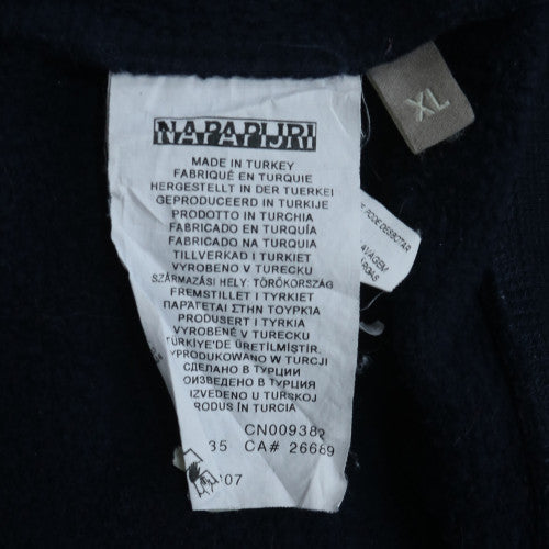 Napapijri Men's Blue XL Full Zip Fleece Hoodie