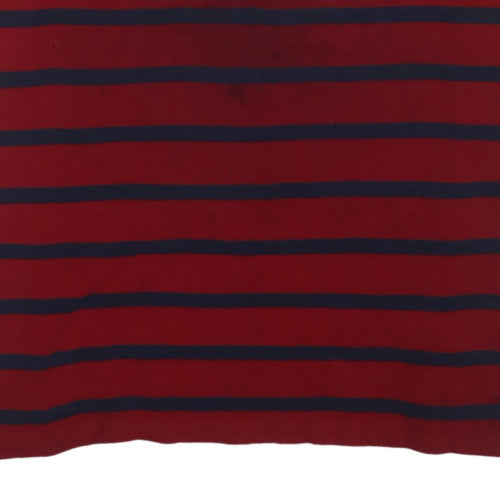 Chaps Mens Red Navy Striped Cotton Polo Shirt XL