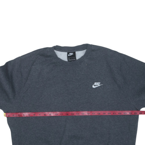 Nike Men's Dark Grey Crew Neck Pullover Sweatshirt L
