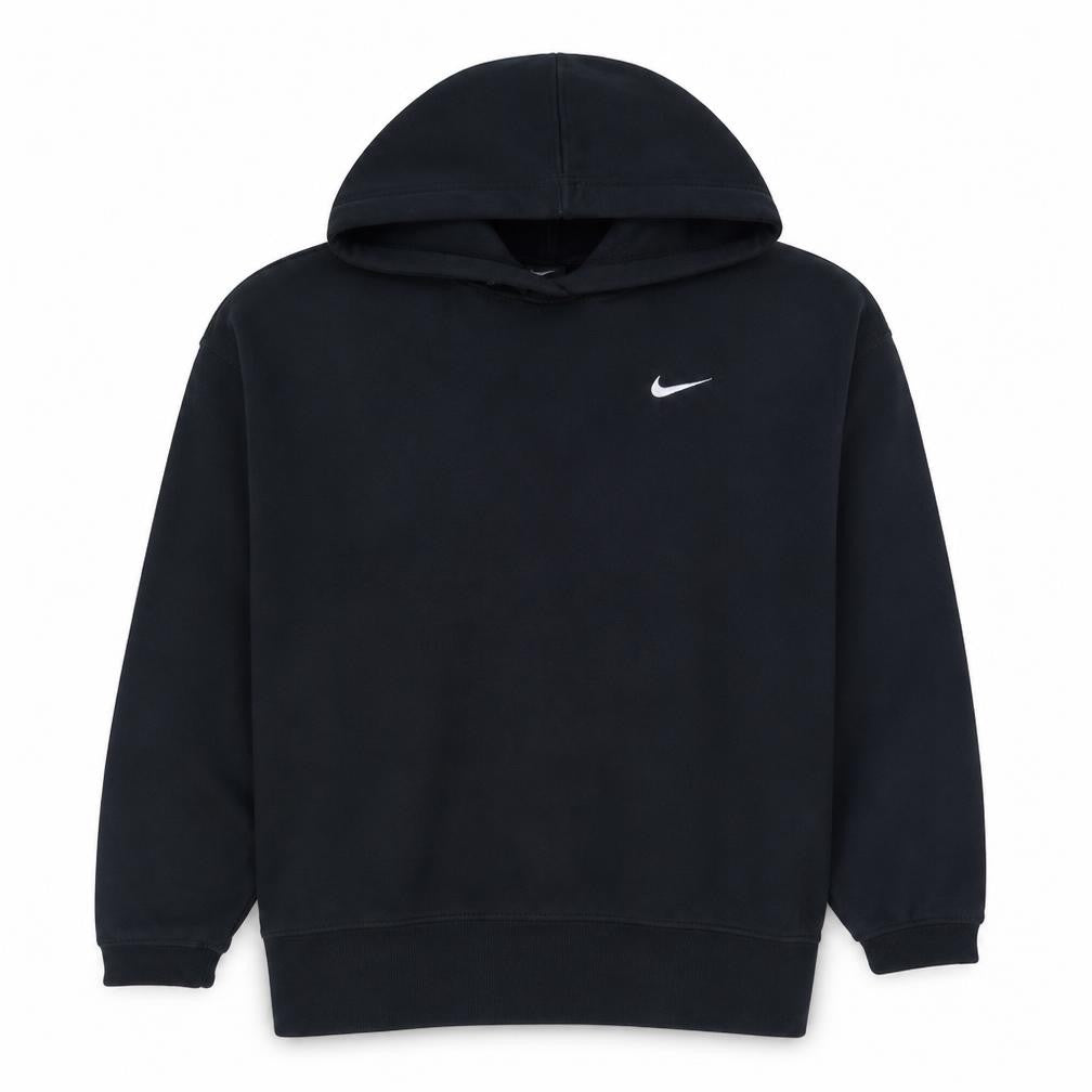 Nike Women Black Large Pullover Hoodie Sweatshirt Cotton Blend