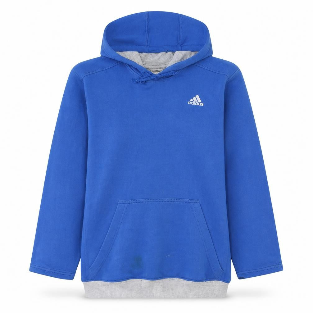 Adidas Women Blue Pullover Hoodie M Lined Casual Sportswear