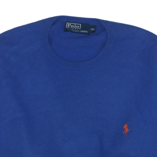 Ralph Lauren Men's Blue 2XL Crew Neck Knit Pullover Sweatshirt