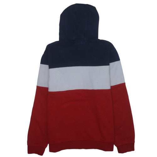 FILA Mens Multicoloured Pullover Hoodie Size L Logo Fleece Sweatshirt